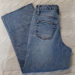 High rise skater wide cropped Jean